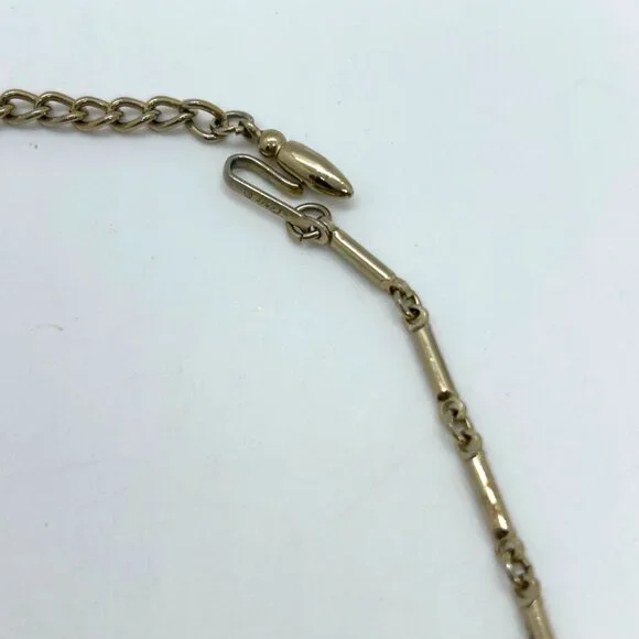 Vintage Coro Necklace Teal Thermoset Leaf Choker Necklace Mid Century Modern - Picture 4 of 16